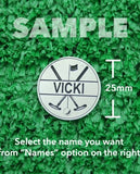 Golf Markers Ladies Names Letter “V”